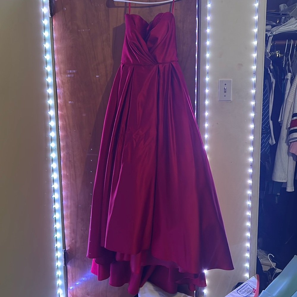 Betsy Adam (Macy’s) strapless red ball gown. Size 6.